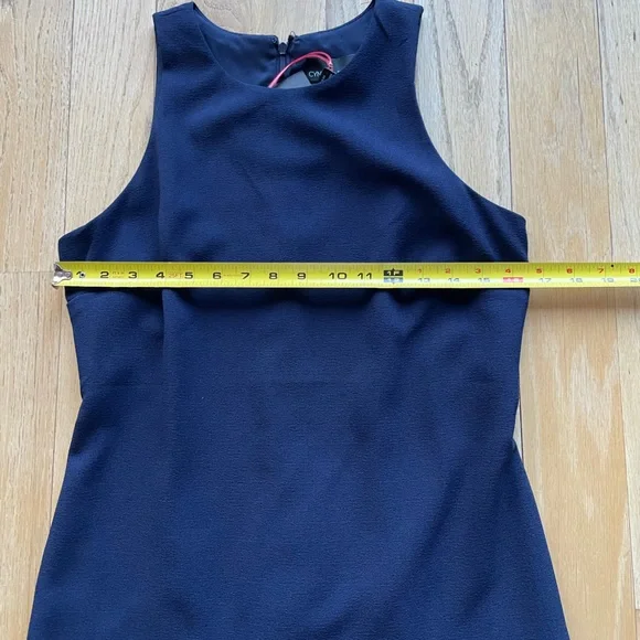 NWT Cynthia Rowley Navy blue dress Size 8, flounce/ruffle hem - Picture 8 of 9